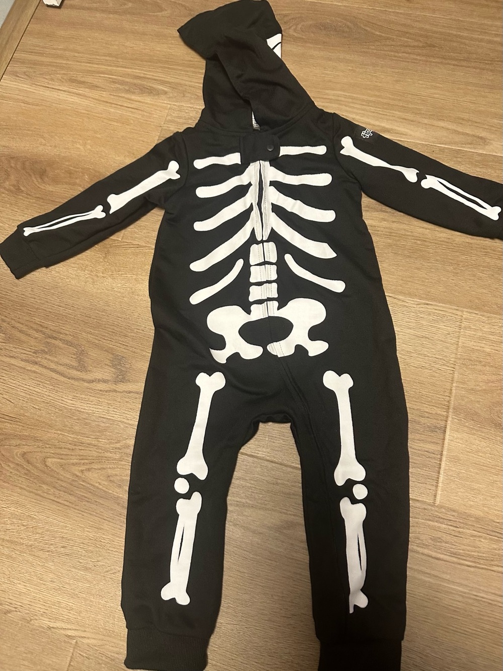 Tipsy Elves Baby Black Skeleton Hooded Costume Onesie